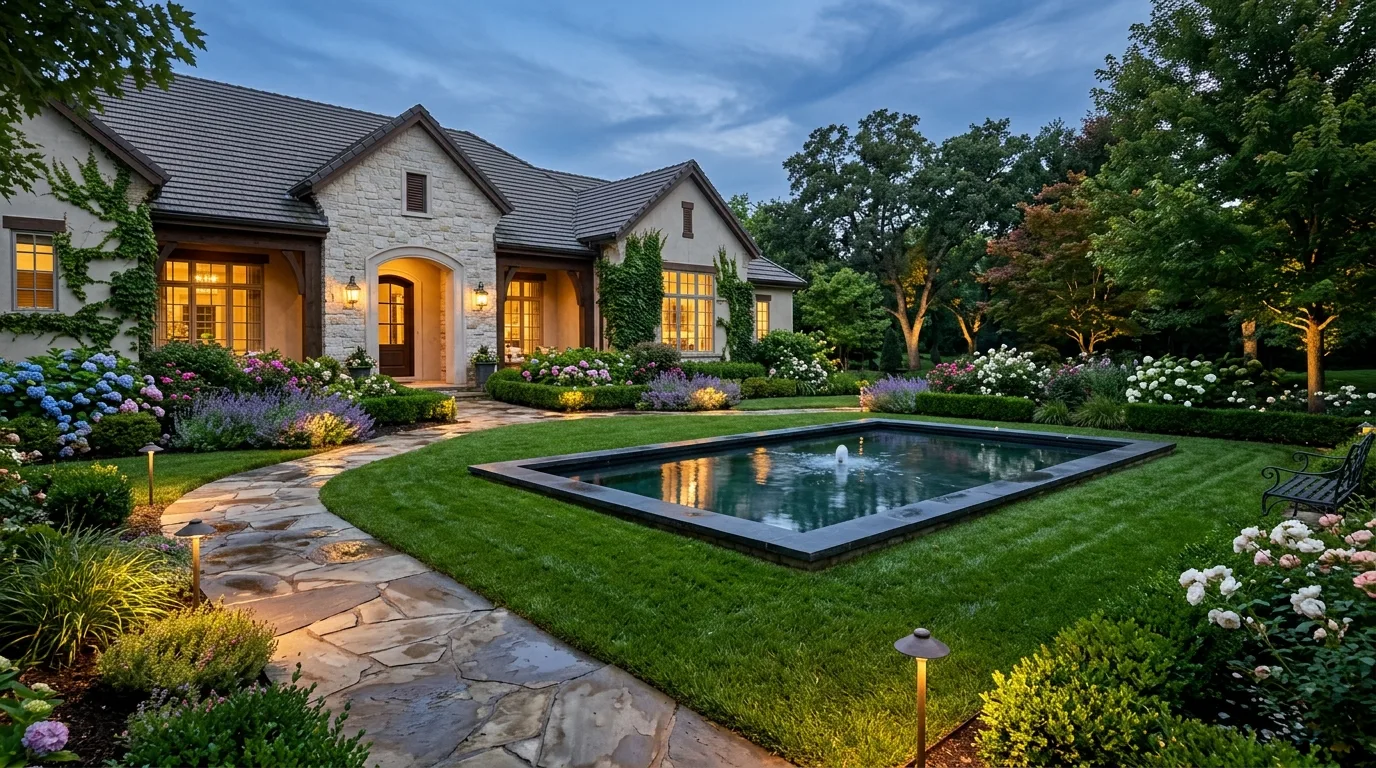 Reflective Pool Fountain